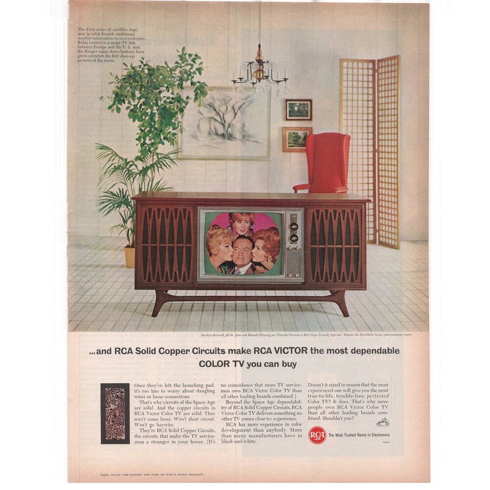 RCA Victor Television Magazine Advertisement 1960s Vintage Circuits Bob Hope